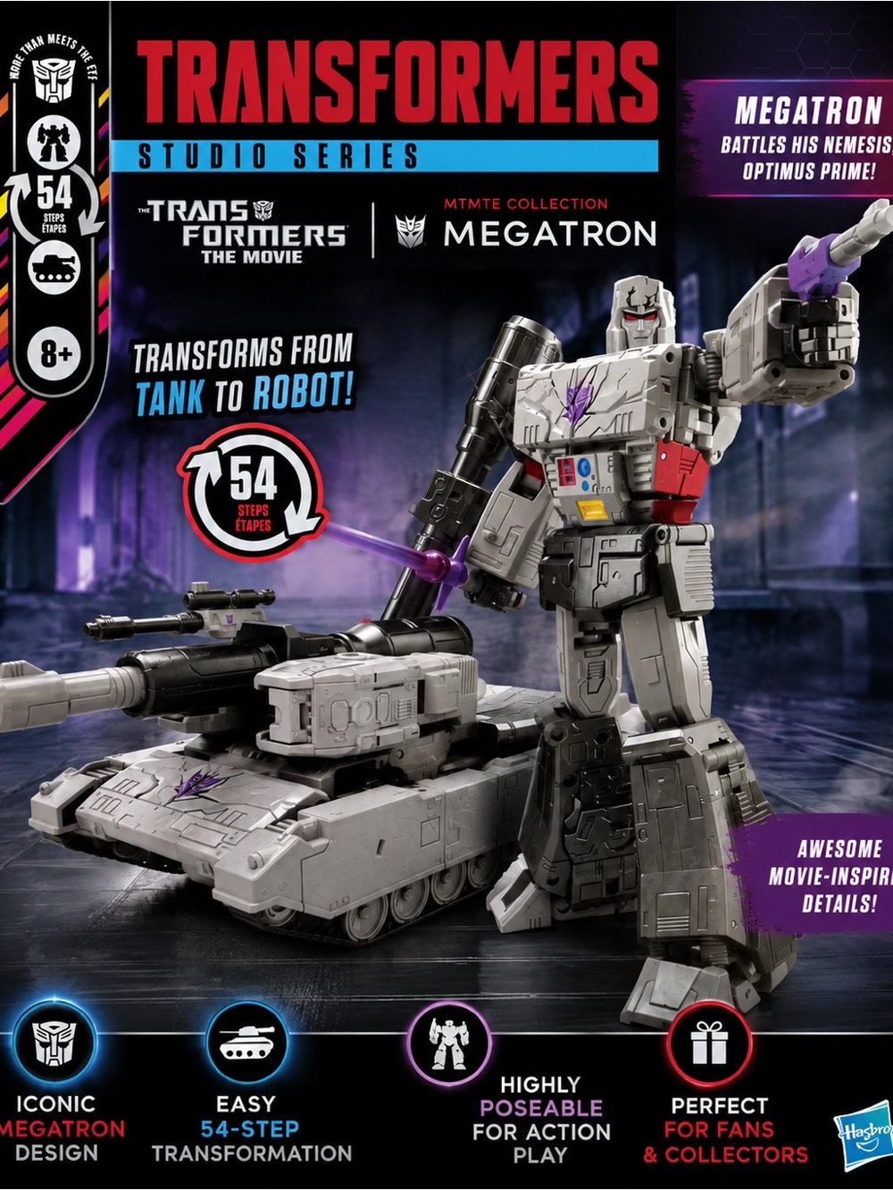 Hasbro Megatron Action Figure - Gray & Purple